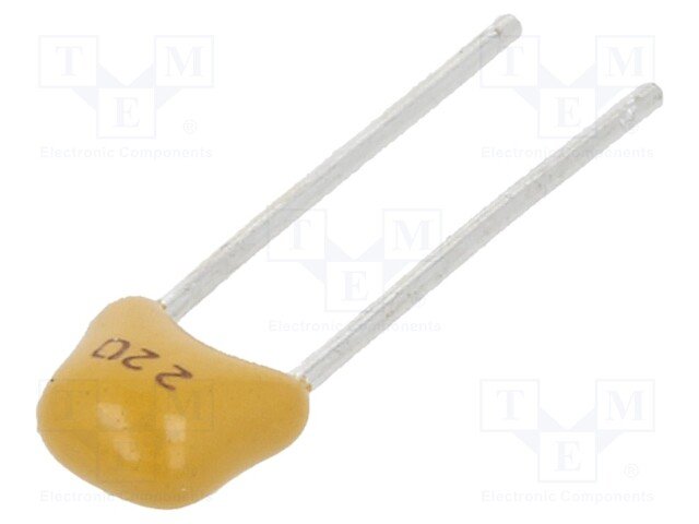 22pF, 50V, C0G, ±5%, kondensators monolit