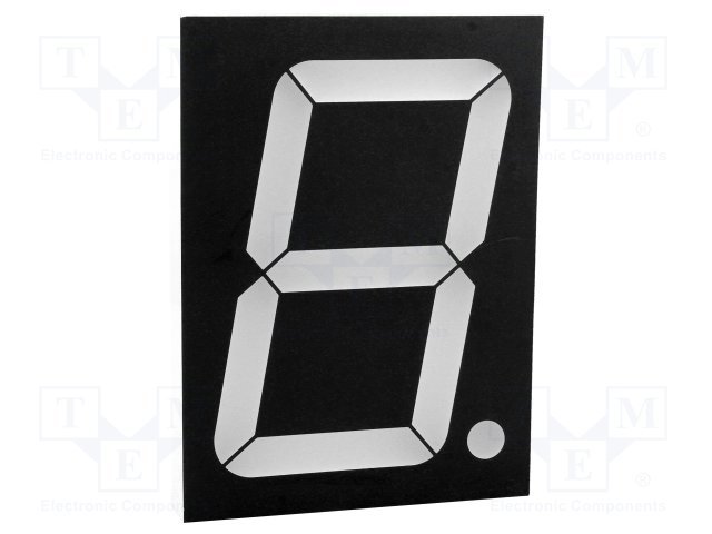 7LED indikators, vienkartējs, 101.2mm, 90x122mm, kopējs anods, sarkans, Pēc iepriekšēja pasūtījuma