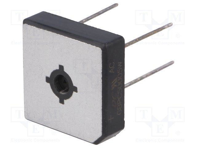 GBPC50005W Tiltiņš, 50V, 50A, apaļa veida izvadi d=1mm