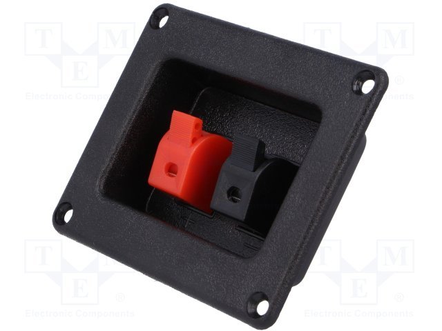 Termināls tumbam, 2vadi, skruvejamas, snap-in, 78.5x65mm, lodējamas