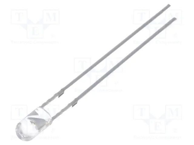 3mm, dzeltena, 1120...1560mcd, 30°, 1.8...2.6V/20mA, 585-595nm, gaismas diode