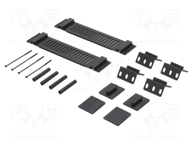 Plastmasas korpuss, 19" standard, 2U, 431x203x86mm, ABS, melnā krasa, ar ventilāciju