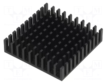 Radiators 40x40x10mm, aluminijs, melna krasa