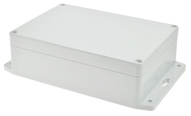 Plastmasas korpuss, 121x171x55mm, IP65, ABS, gaiši pelēkā krasa, ar piestiprinājumiem
