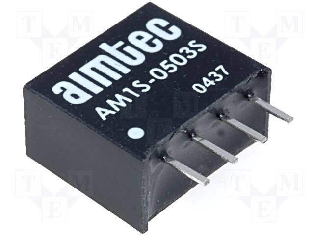 DC1S-0503S Converter DC/DC 5V=>3.3V, 1W, SIL4