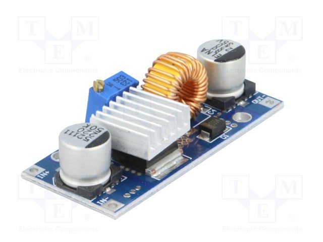 Modulis: Pārveidotājs, step down, Uie=4...38V, Uiz=1.25...36V, 5A, 80..96%, 54x23x16mm, XL4015