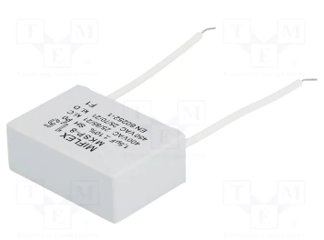 1.5/400VAC, 41.4x28.5x16mm, 3000h, polipropelena kondensators dzinējiem, MIFLEX