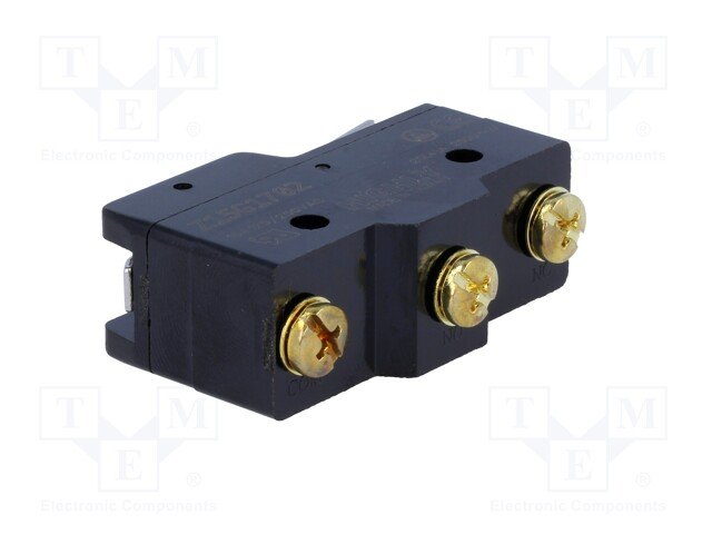 Mikropārslēdzējs ar sviru L=42mm, SPDT, ON-(ON), 20A/250VAC, IP40, 49.2x17.45x24.2mm, viens kontakts