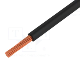 Kabelis montāžas, daudzdzislas, 1.0mm2, CU, melna krasa