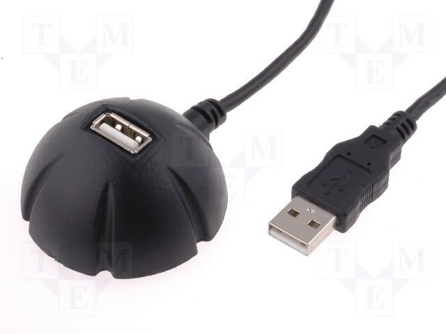 USB-A štekers/USB-A ligzda, galda variants, 1.5m