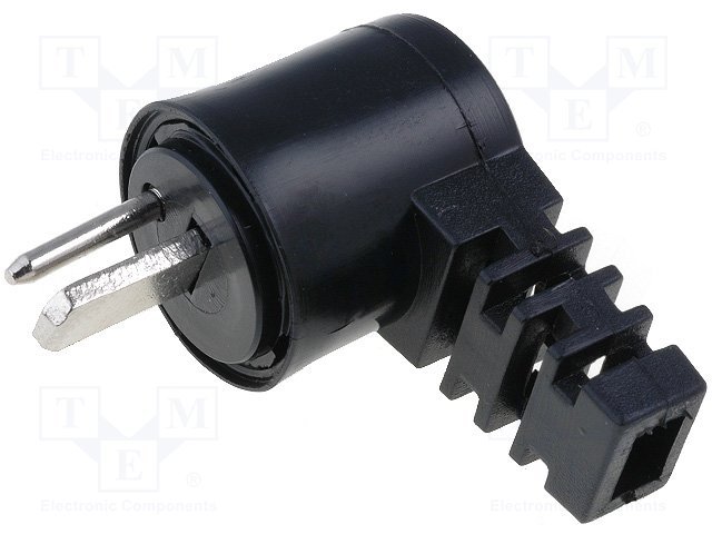 Dakša skaļruņiem, "papa", plastmasa, aizspiednis zem skrūves, leņķisks, ar amortizatoru