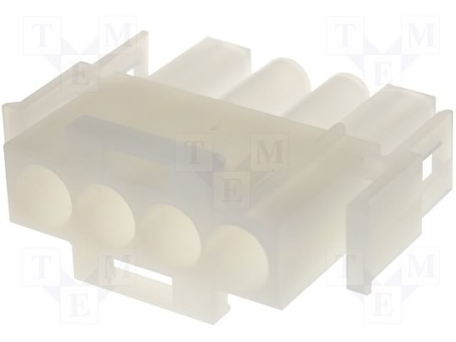 4pin(1x4), korpuss kontaktam "papa", 6.35x6.35mm, NLS serija, taisns