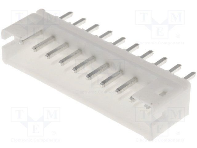 10pin, ligzda/papa, šasijai, solis=2.0mm, THT, 100V/1A