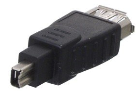 FIREWIRE savienotājs 4pin štekers uz 6pin ligzda