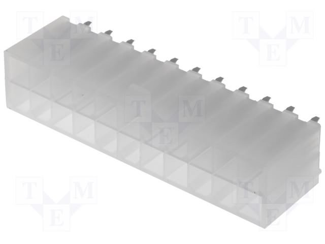 22pin(2x11), "papa", 4.2x4.2mm, THT, "Mini-Fit® serija, 9A/600V, taisns