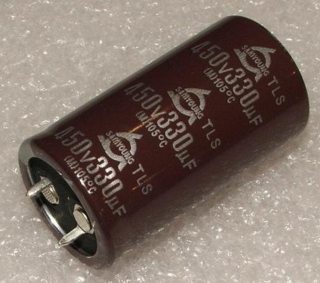 330/450V, 105C, Ø35x40mm, ±20%, Kondensators elektrolītisks, 2000h, Jamicon, SNAP-IN