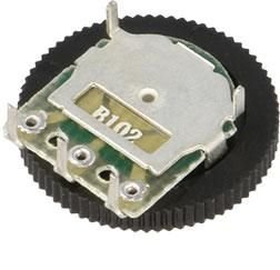 10K, Rezistors pieskaņotais horizontalā ar rokturi (riteni), ±20%, 30mW, 270°, 500VAC, Drok=16mm