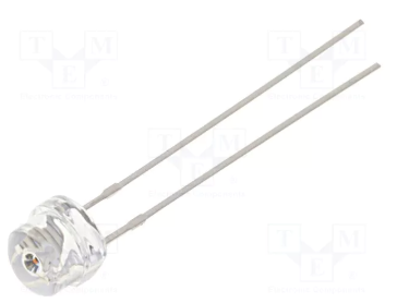 5mm, dzeltena, 3000...4200mcd, 100°, 1.8...2.4V/20mA, 590nm, gaismas diode, Ø4.8x4.75mm, plakana