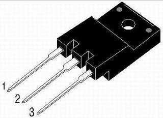 2SD1427 Tranzistors NPN+diod, 1500V, 5A, 80W, TO-3PF