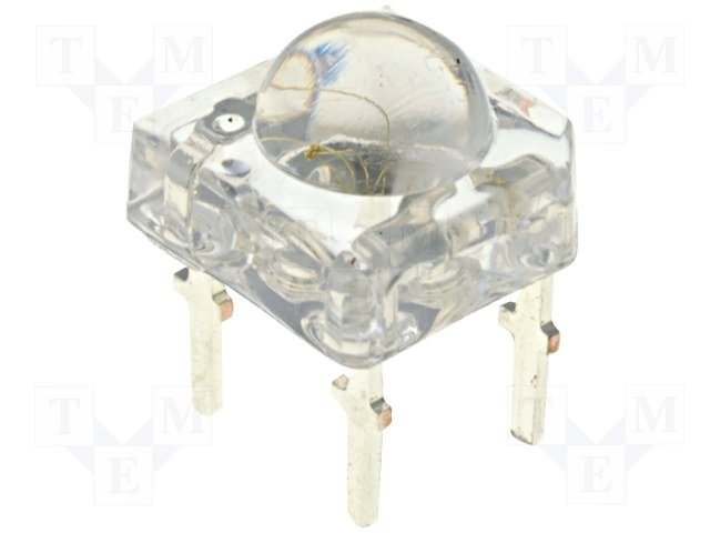 7x7mm, RGB, superflux, 3000/7000/2180mcd, 120°, 1.8...2.6/2.9...3.6/2.9...3.6V/20mA, 625/525/470nm, gaismas diode, kopējas anods