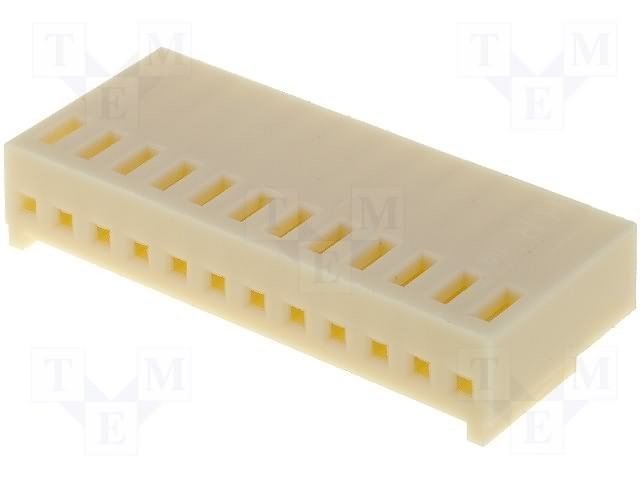 12pin, štekers/mama uz vadam, bez kontaktiem, solis=2.54mm, 250V/3A, NS25