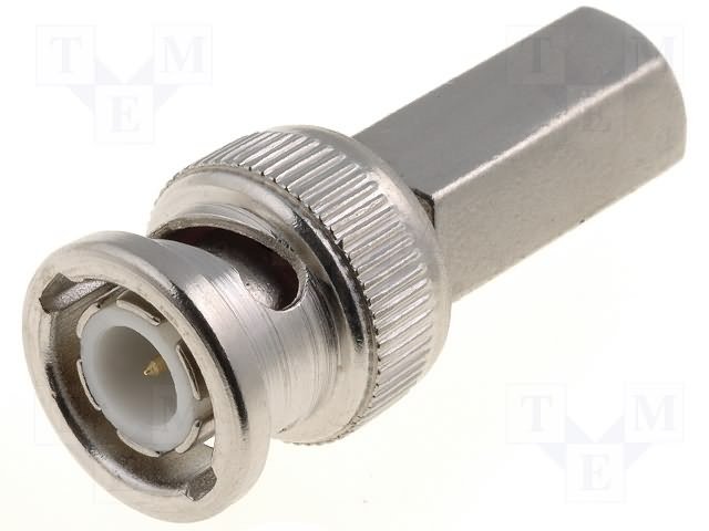 BNC štekers uz RG6, 75Ω, taisns, skrūvajams(twist-on)