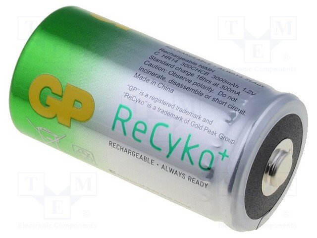 Akumulatori C, (R14), GP(ReCyko), NI-MH, 3000mAh, 1.2V, 78gr.