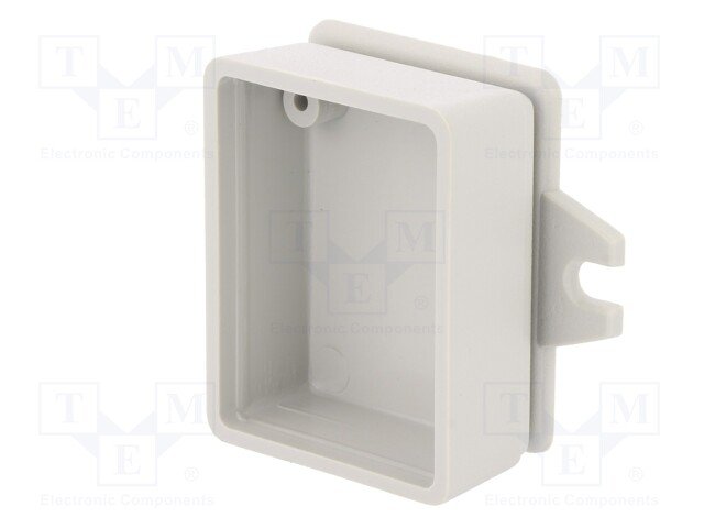 Plastmasas korpuss, 40x50x20mm, ABS, pelēkā krasa, ar piestiprinājumiem