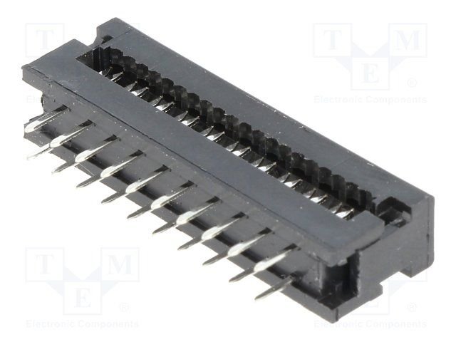 20pin(2x10), IDC, šleife/THT, solis=2.54x2.54mm