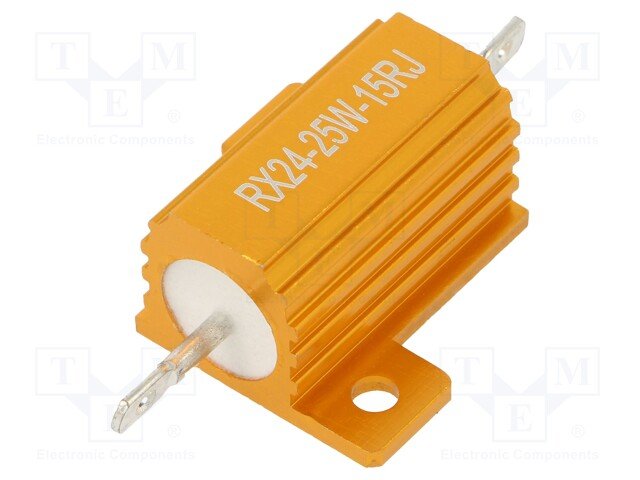 15R 25W, ±5%, Rezistors, 27.3x28x14.6mm
