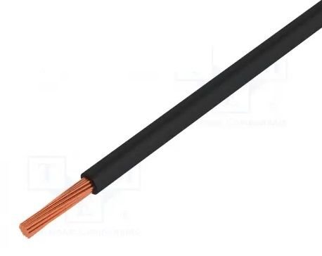 Kabelis montāžas, daudzdzislas, 1.5mm2, CU, melna krasa