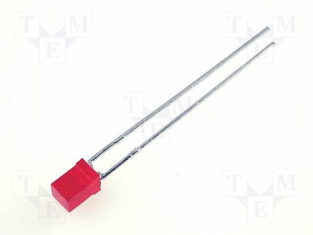 3x3x5mm, sarkana, 3.2..8mcd, 110grad., 2.1..2.5V/20mA, 625nm, taisnleņķa LED