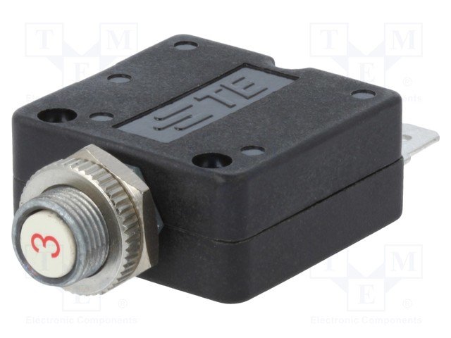 Maksimālās strāvas automātiskais slēdzis, 3A, SPST-NC, 250VAC, 50VDC