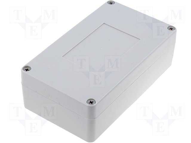Plastmasas korpuss, 82x140x45mm, IP65, ABS, pelēkā krasa