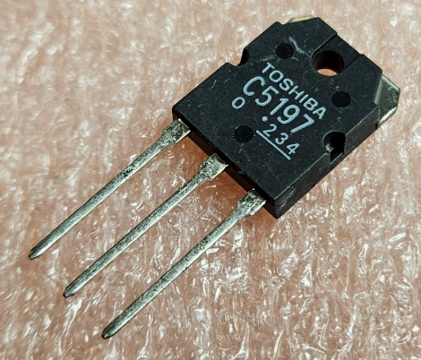 2SC5197 Tranzistors NPN, 120V, 8A, 80W, 30MHz, TO-3P
