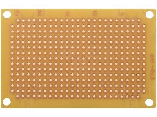 Maketēšanas plate 72x47mm 371pin, getinaks, vienkārtēji kontakti, solis 2.54mm,1.6mm