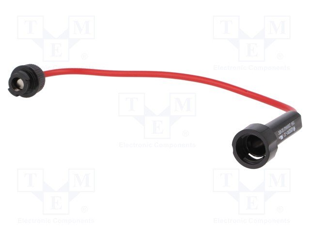 Drošinātāju turētājs uz vadiem, 6.3x32mm(6.3x30mm), 15A, 32VDC, 250VAC