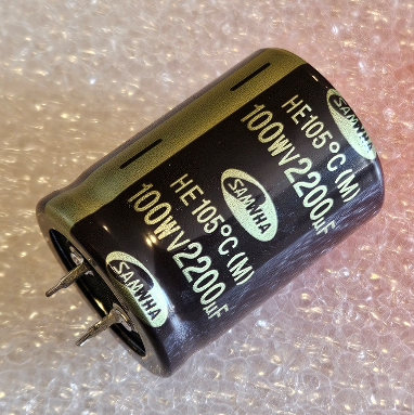 2200/100V, 105C, Ø30x40mm, ±20%, Kondensators elektrolītisks, 2000h, SAMWHA, SNAP-IN