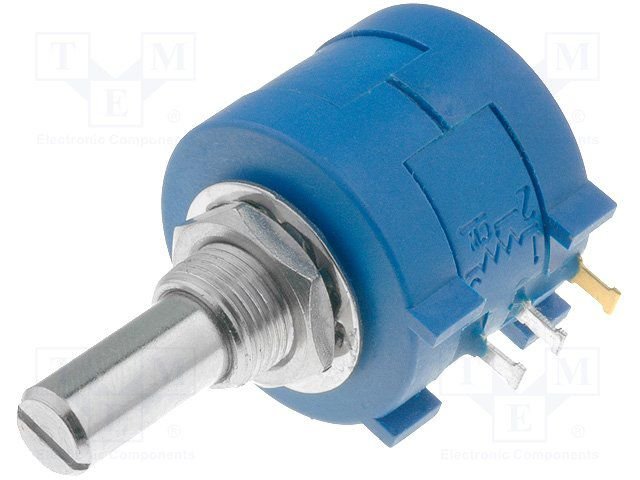 5K/2W maiņigs rezistors daudzapgriežams, metāliska ass 6mm