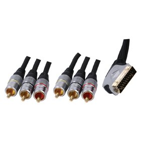 SCART štekers/6RCA štekers HI-END vads, 1.5m