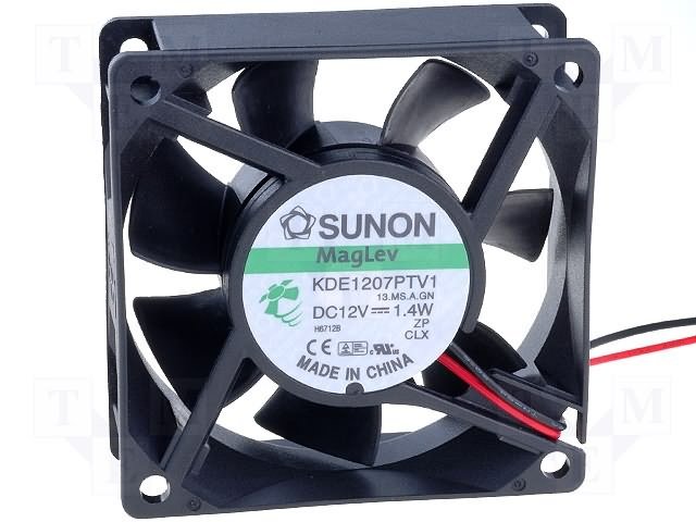 70x70x25mm, DC12V, MagLev, 83.25m3/h, 45dBA, 5100RPM, 4.4W, Ventilators