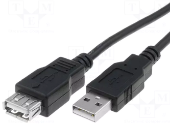 USB-A štekers/USB-A štekers, vads, 5m