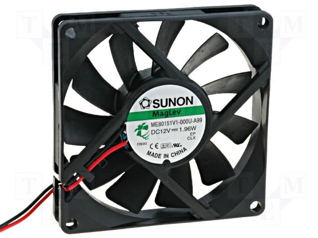 80x80x15mm, DC12V, MagLev, 62.86m3/h, 34.7dBA, 3000rpm, 1.96W, Ventilators