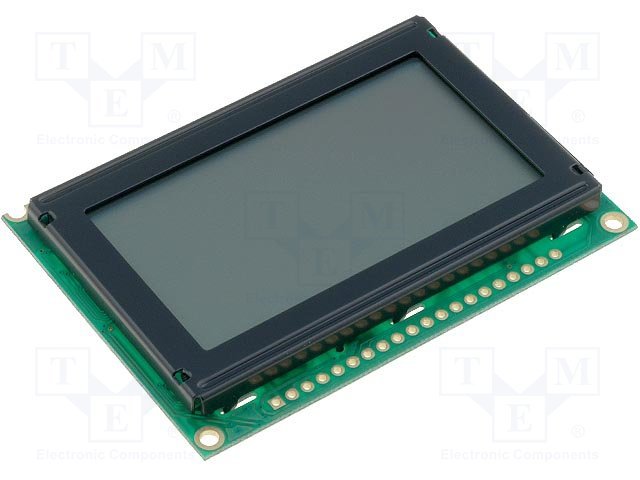 Šķidrā kristala displejs 128x64, grafisks, STN Pozitive, peleks, kontakti no lejem, 20pin, 75x52.7x8.9mm