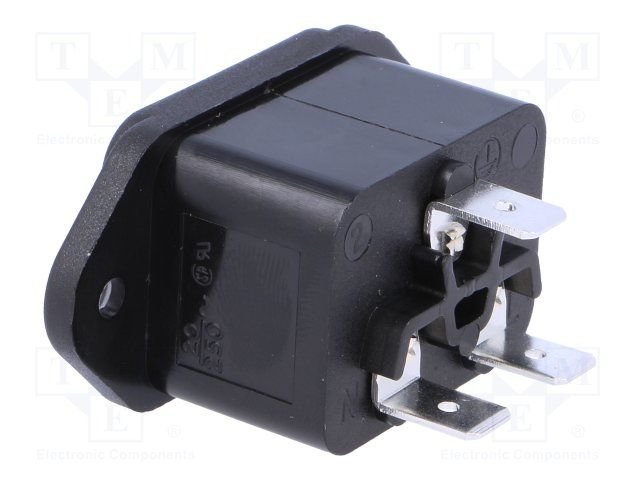 Tikla štekers, 250VAC, 16A, C20(I), ar skrūvējams, šasijai