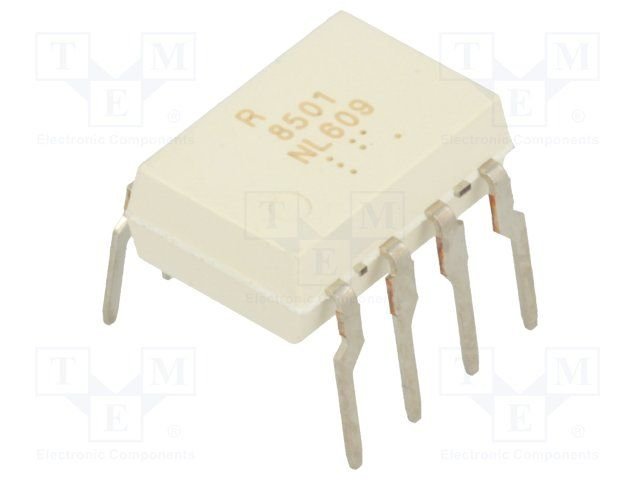 PS8501 Optrons, izeja fototranzistors, 5kV, CTR@If:15%@16mA, DIP8