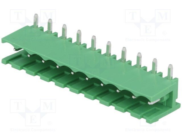 Terminal blocks PCB, štekers, 10pin, 5.08mm, 12A, leņķisks