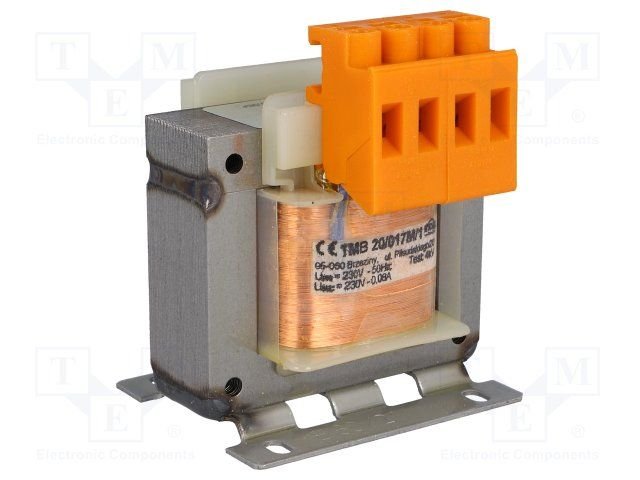 Drošības transformators 20VA, 230VAC, 230V, IP00, Pēc iepriekšēja pasūtījuma