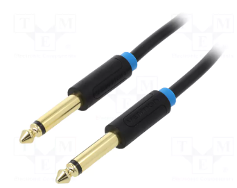 6.35mm štekers mono/6.35mm štekers mono vads, 0.5m, VENTION