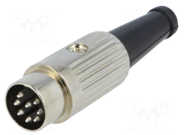 8DIN štekers, 34V/2A, 270°, DELTRON, uz vadu